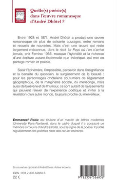 Quelle(s) poésie(s) dans l’œuvre romanesque  d’André Dhôtel ?