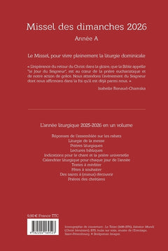 Missel des dimanches 2026