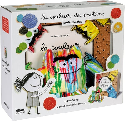 COFFRET Couleurs des émotions. Pop-up et peluche multicolore