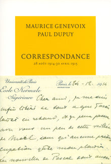 Correspondance: 28 août 1914 - 30 avril 1915