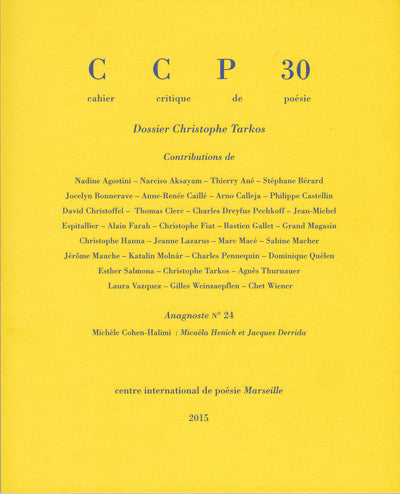 Cahier critique de poésie