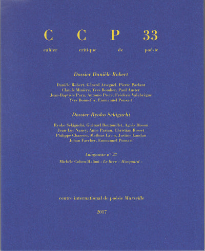 Cahier critique de poésie