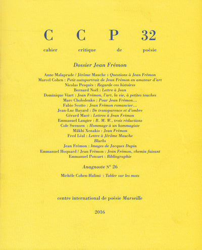 Cahier critique de poésie