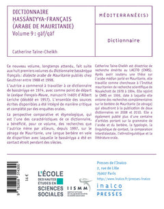 Dictionnaire hassaniyya français (arabe de Mauritanie)