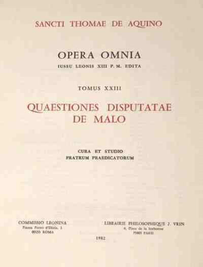 Quaestiones disputatae de malo