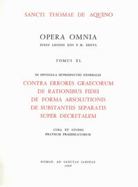 OPERA OMNIA - TOME 40 PARS A-B-C-D-E