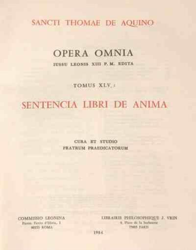 Sentencia Libri de Anima