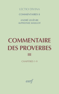 Commentaire des Proverbes III