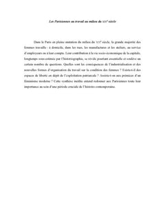 Les Parisiennes au travail au milieu du XIXe siècle