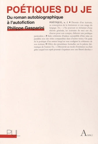 Poétiques du je