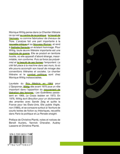 Le chantier littéraire