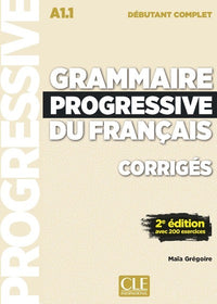 Corrigés grammaire progressive niveau débutant complet NC
