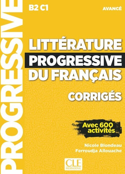 Corrigés littérature progressive avancé NC