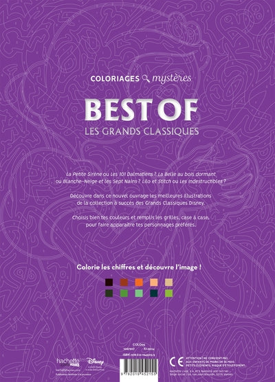 Coloriages mystères Grands classiques Disney Best of
