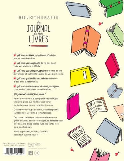 Bibliothérapie - le journal de mes livres: Un carnet à compléter