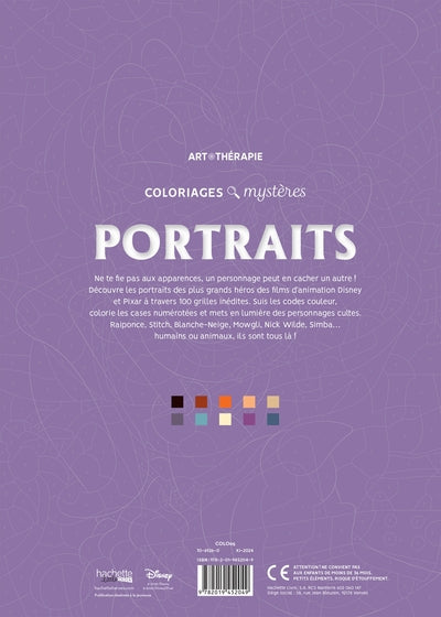 Coloriages mystères Disney - Portraits (trompe l'oeil)