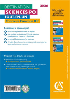 Destination Sciences Po - Concours commun IEP 2026