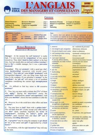 Anglais des managers et consultants
