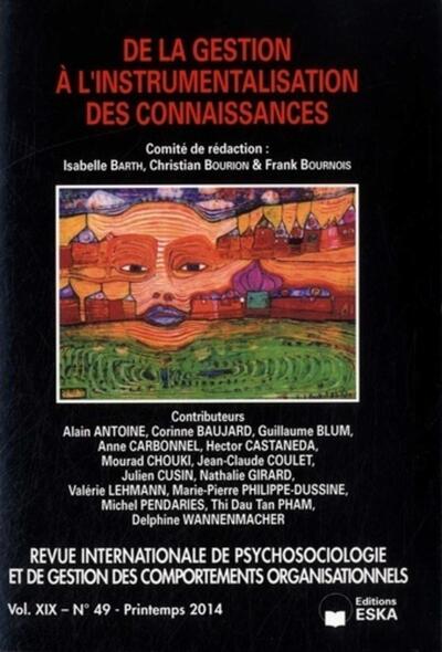 LA GESTION DES CONNAISSANCES REVUE RIP 49 PRIMTEMPS 2014