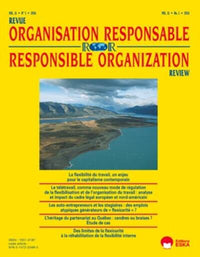 REVUE ORGANISATION RESPONSABLE VOL 11 N°1-2016