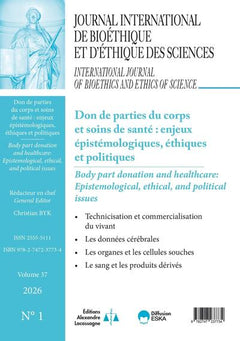 Journal international de bioéthique vol 37 n°1-2026
