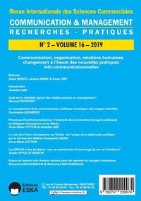 Communication, Organisation, Relations Humaines, Changement...CM 2-2019