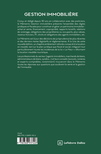 Mémento Gestion immobilière 2026