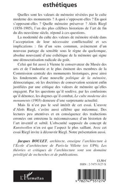 Le culte moderne des monuments