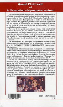 Quand l'Université et la formation réciproque se croisent