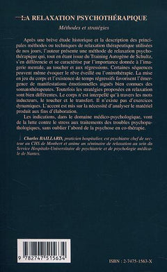 La relaxation psychothérapique