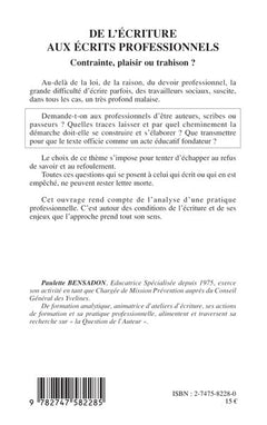 De l'écriture aux écrits professionnels