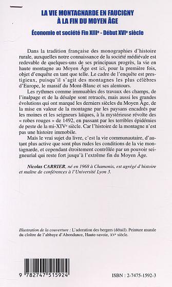 La vie montagnarde en Faucigny à la fin du Moyen-Âge