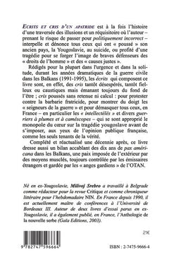 Ecrits et cris d'un apatride