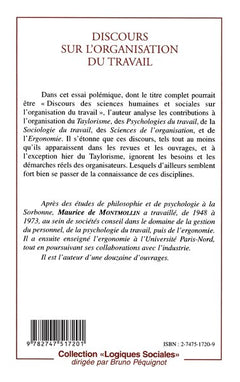 Discours sur l'organisation du travail