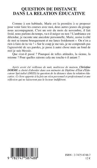 Question de distance dans la relation éducative