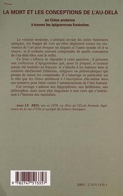 La mort et les conceptions de l'au-delà en Grèce ancienne à travers les épigrammes funéraires