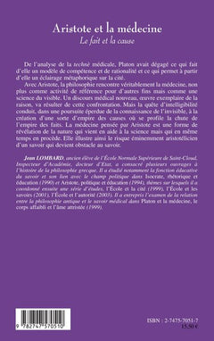 Aristote et la médecine: Le fait et la cause