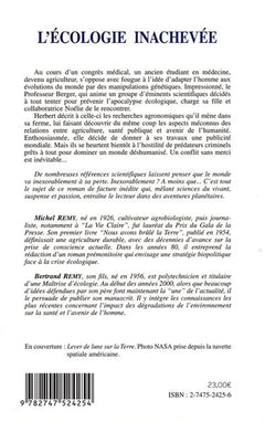 L'ECOLOGIE INACHEVÉE