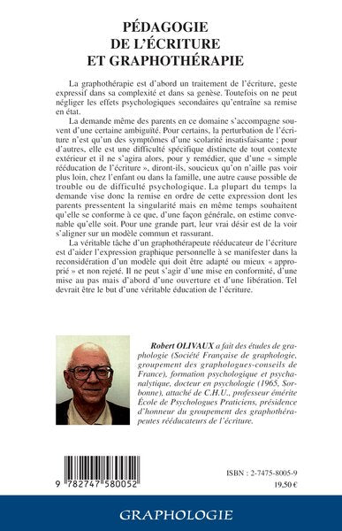 Pédagogie de l'écriture et graphothérapie