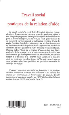 Travail social et pratiques de la relation d'aide