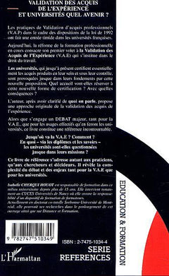 Validation des acquis de l'expérience et universités. Quel avenir ?