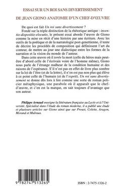 ESSAI SUR UN ROI SANS DIVERTISSEMENT DE JEAN GIONO