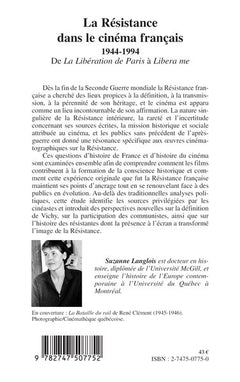 LA RÉSISTANCE DANS LE CINÉMA FRANÇAIS 1944-1994