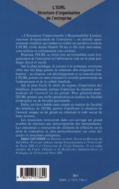 L'EURL : structure de l'organisation de l'entreprise
