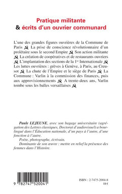 Pratique militante et écrits d'un ouvrier communard