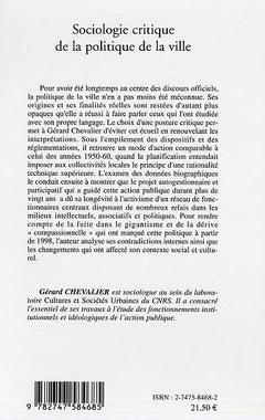 Sociologie critique de la politique de la ville: Une action publique sous influence