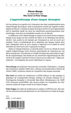 L'apprentissage d'une langue étrangère