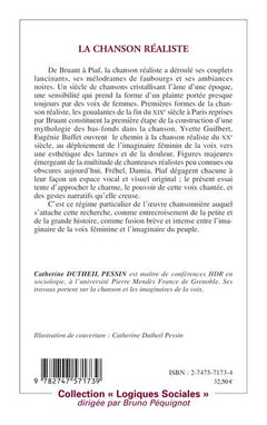 La chanson réaliste: Sociologie d'un genre