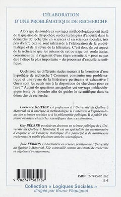 L'élaboration d'une problématique de recherche