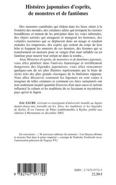 Histoires japonaises d'esprits, de monstres et de fantômes